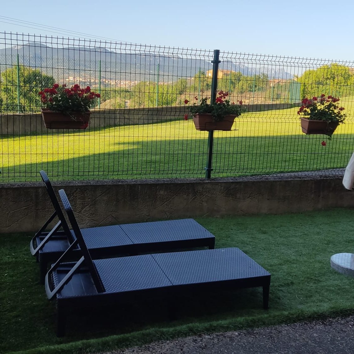 Imagen del jardín de los apartamentos